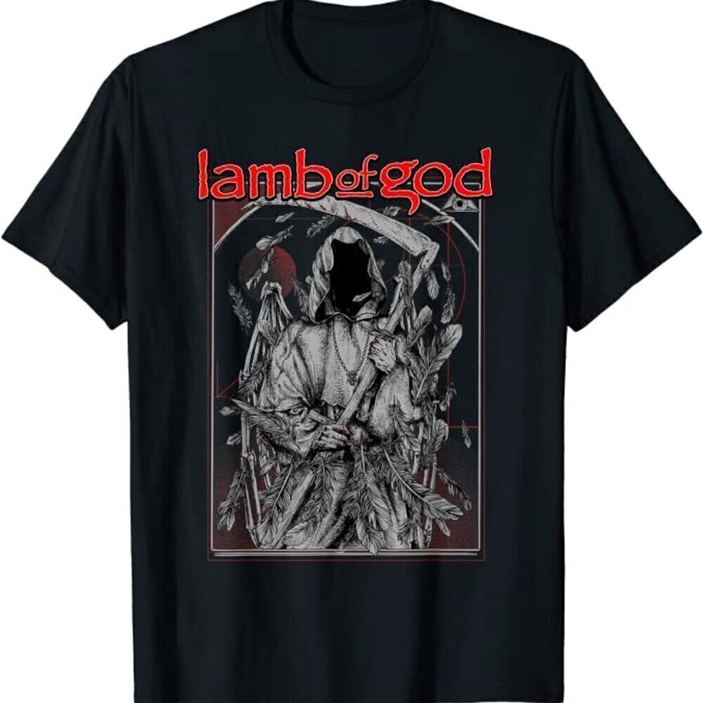Lamb Of God Raf Reaper Album Shirt Metal Band Music Graphic Tee Retro Fan